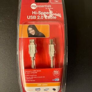 Belkin My Essentials Hi Speed USB 2.0 Printer Cable 6 Foot New